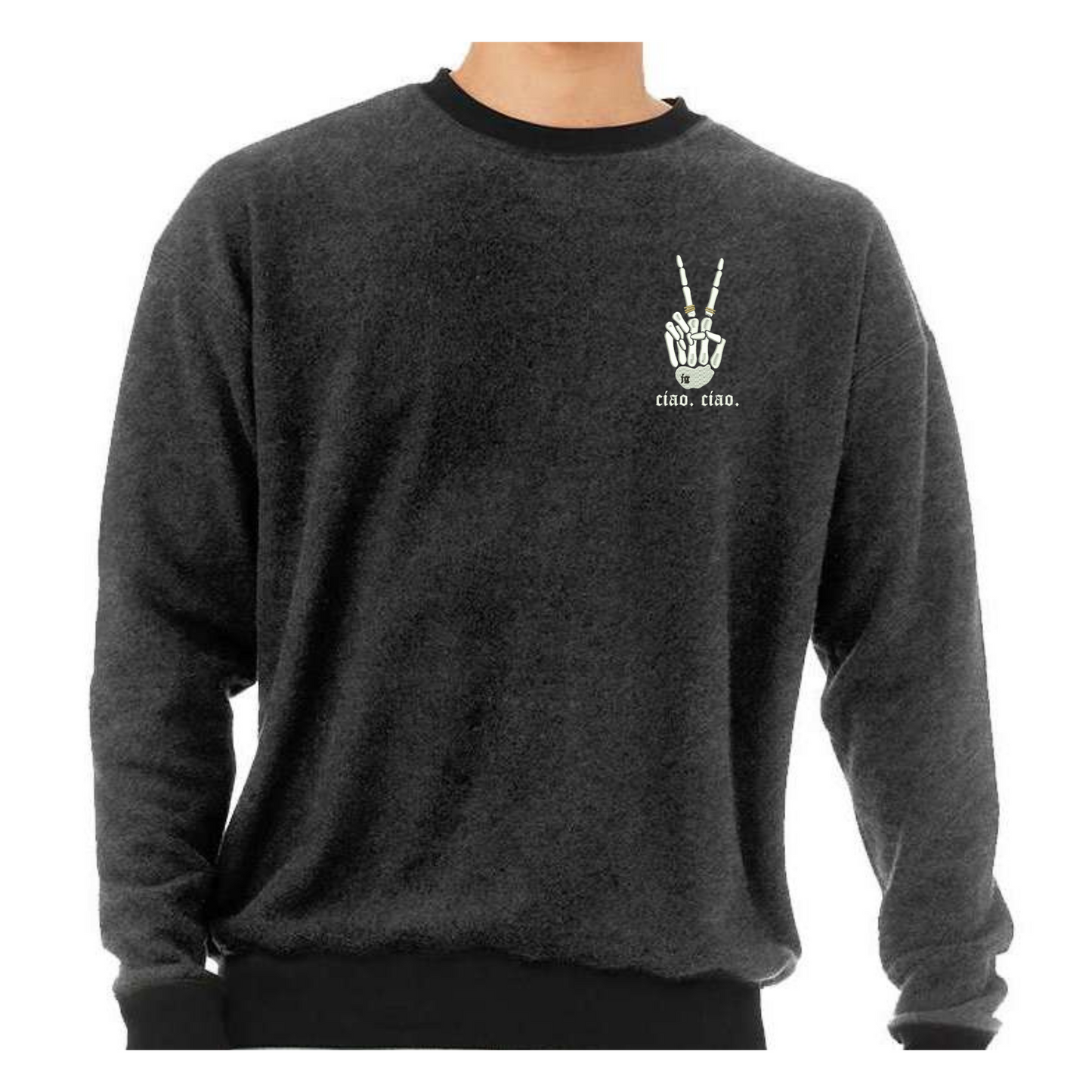 ciao. ciao. inside out fleece pullover.