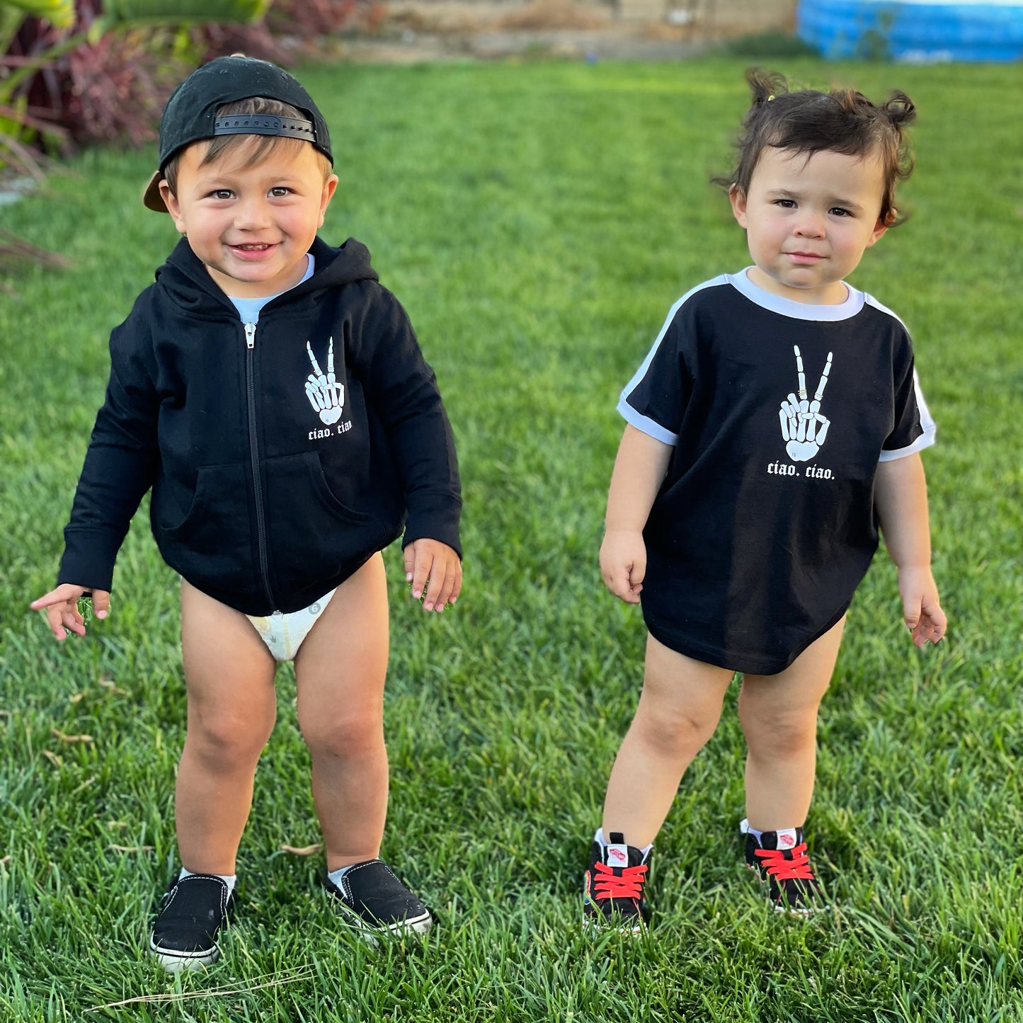 ciao. ciao. bambino zip hoodie.