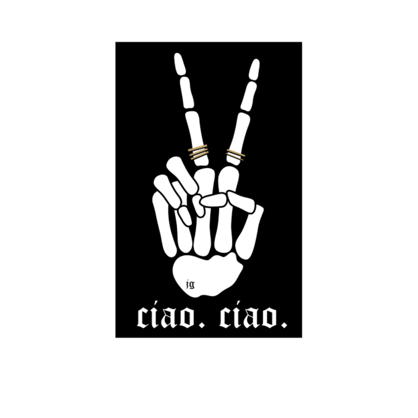 ciao. ciao. stickers.