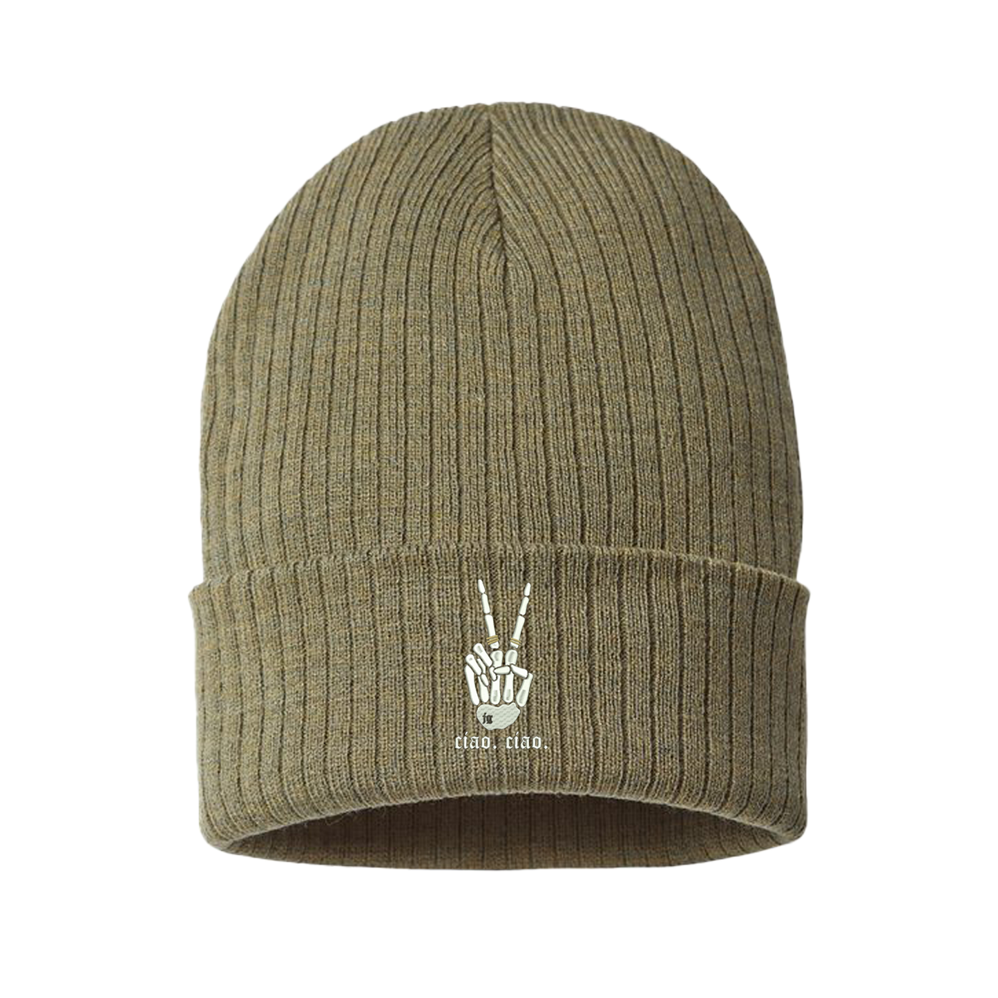 ciao. ciao. cuff beanie.