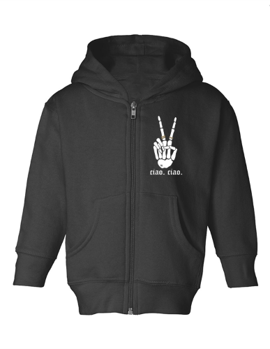 ciao. ciao. bambino zip hoodie.