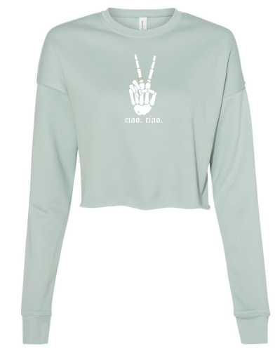 ciao. ciao. women's cropped fleece