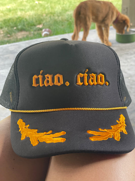 ciao. ciao. members only hat.