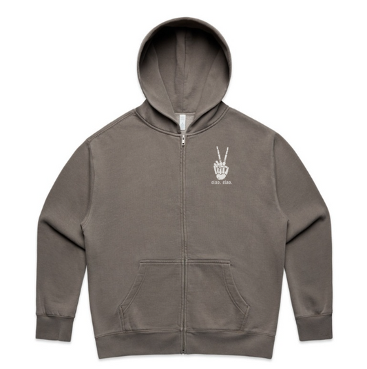 ciao. ciao. relax faded women's zip hoodie.